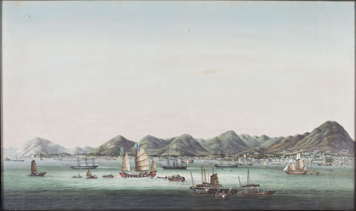 19th Century Trade Painting of Hong Kong Harbor ($9,500)