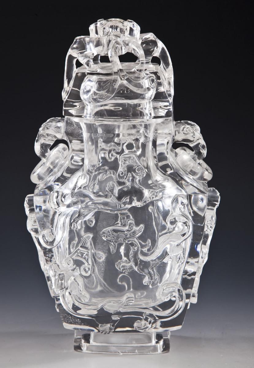 Chinese Qing Rock Crystal Covered Urn ($4,500)