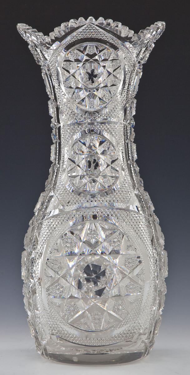 Monumental American Brilliant Cut Glass Vase - $23,000