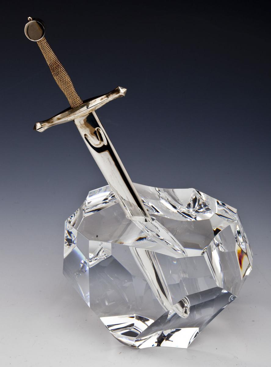 Steuben Excalibur Paperweight and Letter Opener - $2,000